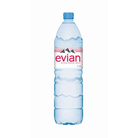 evian Natural Mineral Water 1.5L Pack of 6